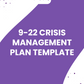 Workbook Template 9-22 - Crisis Management Plan Template