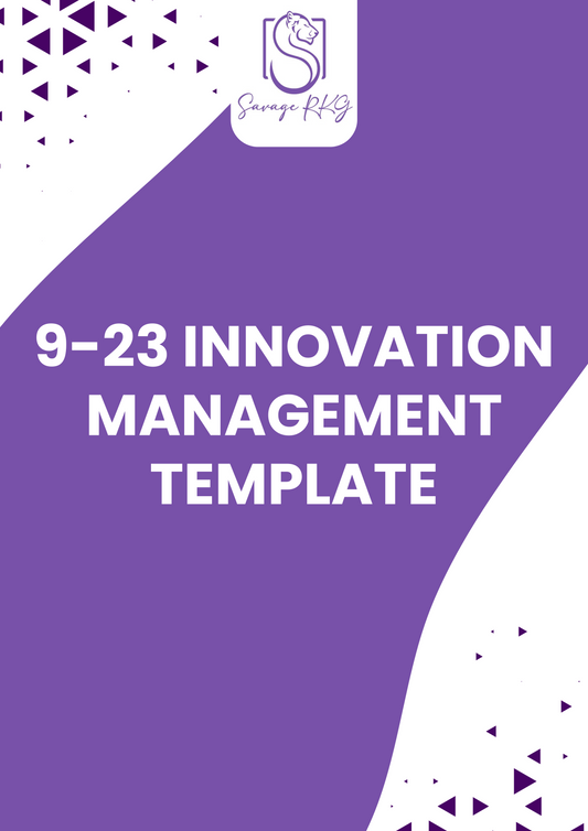 Workbook Template 9-23 - Innovation Management Template