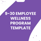 Workbook Template 9-30 - Employee Wellness Program Template