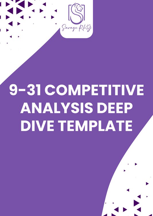 Workbook Template 9-31 - Competitive Analysis Deep Dive Template