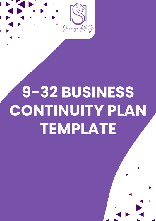 Workbook Template 9-32 - Business Continuity Plan Template