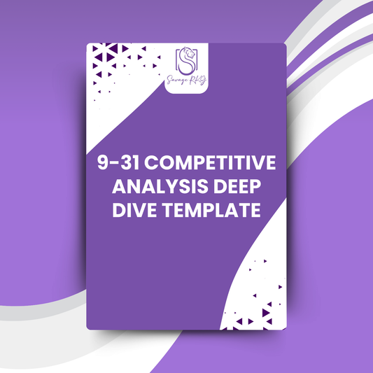 Workbook Template 9-31 - Competitive Analysis Deep Dive Template