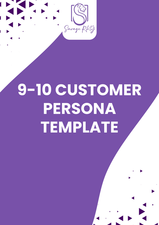 Workbook Template 9-10 - Customer Persona Template