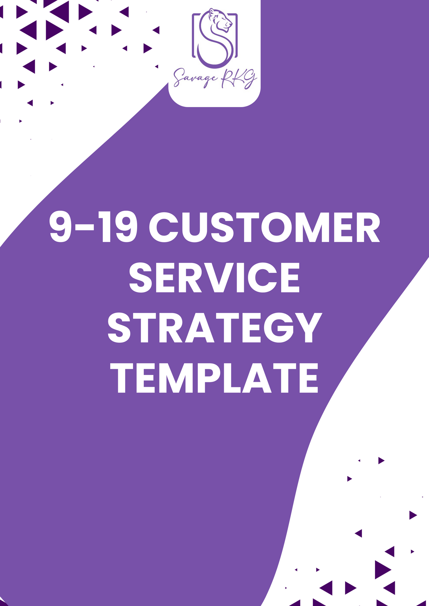 Workbook Template 9-19 - Customer Service Strategy Template