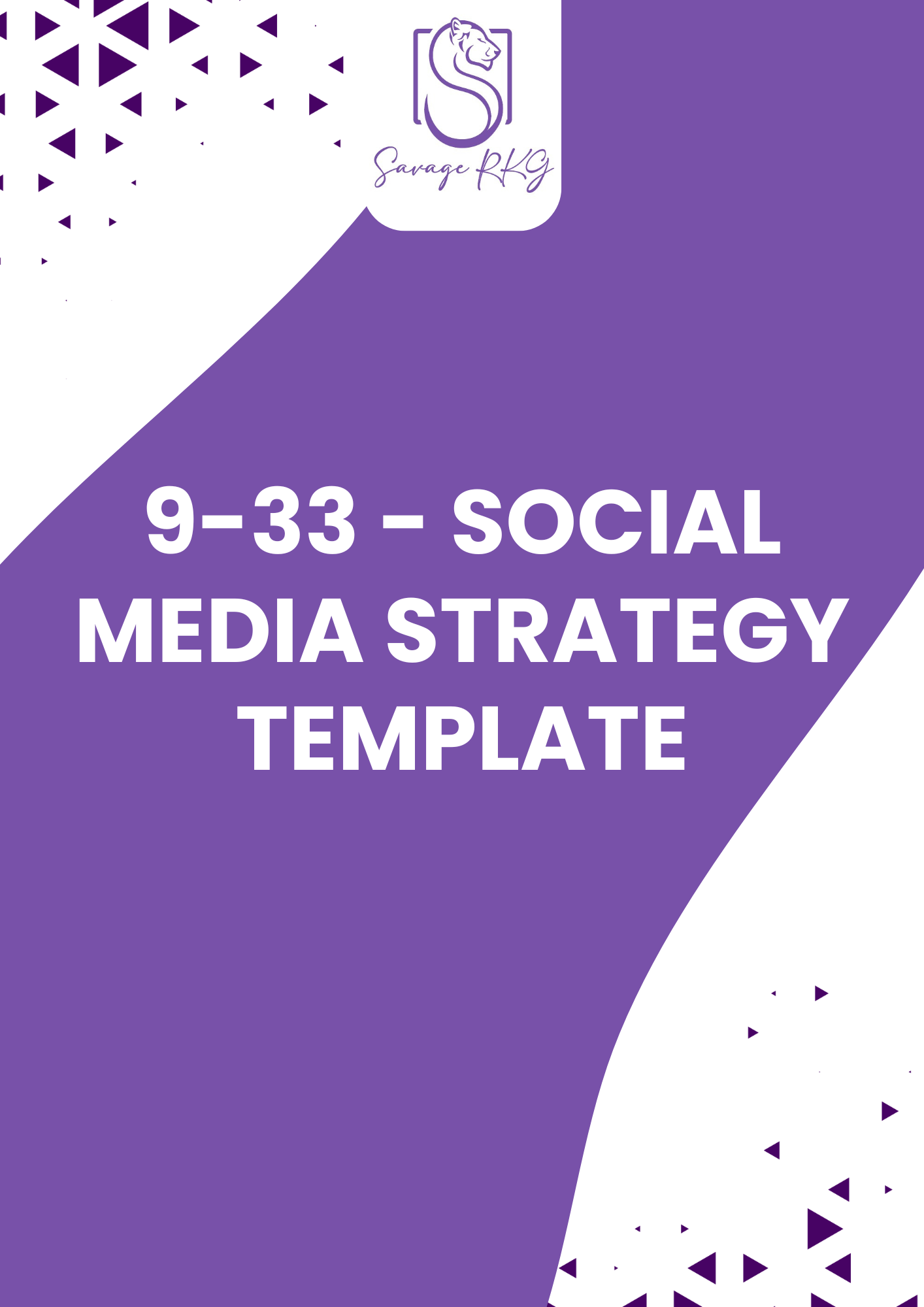 Workbook Template 9-33 - Social Media Strategy Template